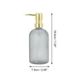 thumbnail image 4 of Unique Bargains 1 Pc Durable Cylinder Frosted Soap Dispenser 13.53oz Gray Gold Tone, 4 of 6