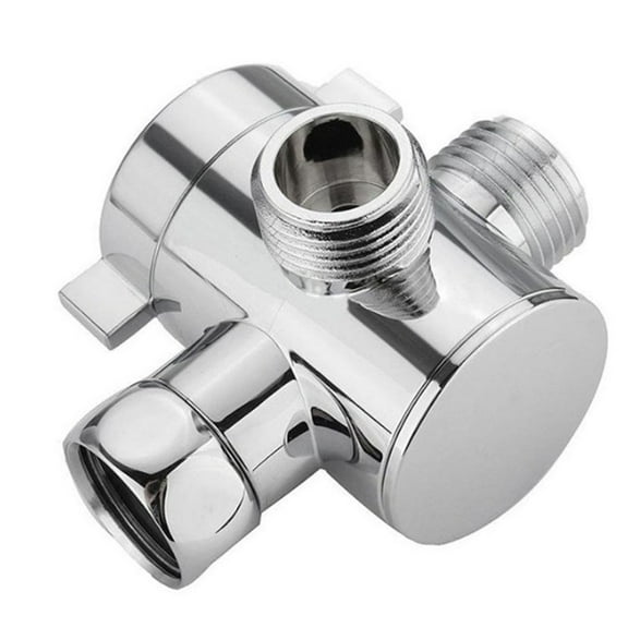 1/2\" BSP Chrome 3-Way T-Adapter Shower Head Diverter Valve for Bath mixer Tap