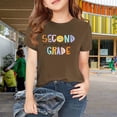 thumbnail image 4 of YunPes Kids Back to School T-Shirt Second Grade Crewneck Short Sleeve Tops Summer Basic Versatile Preppy Tees for Boys Girls 2-13 Years, 4 of 5