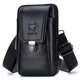 thumbnail image 1 of Riñonera de cuero para hombre, riñonera para teléfono, riñonera de viaje, riñonera BULLCAPTAIN Negro, 1 of 7