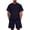 Navy*, variant on RUTAYY Men's Outfits Summer Round Neck Short Sleeve Shirt and Shorts Casual Comfortable Breathable 2 Piece Daily Wear Travel Elegant Clothing Sets