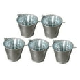 thumbnail image 4 of 5 cubos decorativos de metal, mini maceteros multifuncionales, ideales para fiestas, Plata, 4 of 9