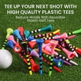 thumbnail image 2 of Unbreakable Plastic Golf Tees with Lines Design Colorful 30Pack, 3 1/4 2 3/4 Inch Consistent Tee for Serious Performance, Ideal for Men Women Golfing, 2 of 7