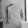 thumbnail image 5 of 5-Jet Rainfall Shower Panel System with Rainfall Waterfall Shower Head and Shower Wand in Black Nickel, 5 of 13