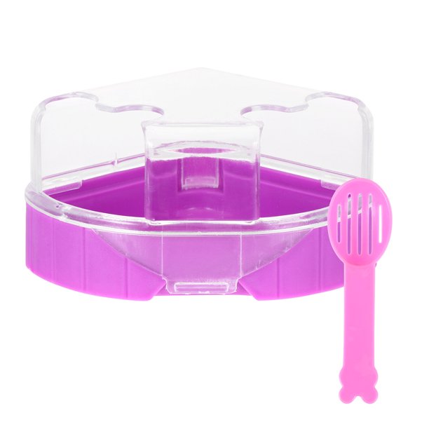 2 piezas de baño para hámster, bañera para animales pequeños, cuarto de baño para hámster con pala