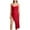 Red, variant on Women's Cami Nightgown 100% Polyester Satin Slip Dress with Lace Trim High Slit Comfy Sleepwear Lingerie for Women S - XL Plus Size