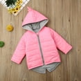 thumbnail image 4 of KelaJuan Baby Boys Girls Dinosaur Hooded Coat, Zipper Up Winter Thick Outwear, Solid Color Padded Jacket, 4 of 8