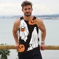 thumbnail image 6 of Balery Halloween Ghosts And Pumpkins Pattern Men's Workout Tank Top Gym Muscle Tee Fitness Bodybuilding Sleeveless T Shirt Quick Dry Fit Muscle Tank Top Slim-Fit Tank-X-Large, 6 of 7