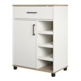 thumbnail image 3 of SystemBuild Whitmore Bar Cabinet with Beverage Shelves in White, 3 of 7