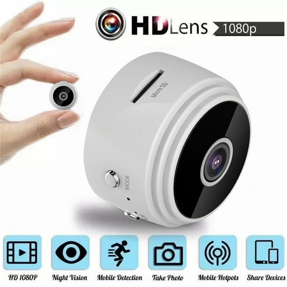 WIFKLSIIPG HD 1080P Mini Wireless Security Camera with Night Vision and Motion Detection
