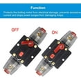 thumbnail image 2 of 30A 40A 50A 60A 80A 100A 150A Audio Circuit Breaker Auto Car Stereo Inline Fuse Holders Inverter, Manual Reset 12V-24V DC for Automotive Marine Boat Audio System Protection, 2 of 7