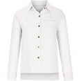 thumbnail image 3 of Button down shirts for women long sleeve Dressy Casual Tops Business Work Blouses Gauze Cotton Linen Shirts V Neck Loose Blouse Plus Size Elegant Tunic Top, 3 of 4