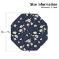 thumbnail image 2 of Fuzoiu Daisies Flowers Print Leather Coasters Set,Drink Coasters Set of 4,for Tabletop Protection, Durable PVC Coasters,Home Décor and Housewarming Gift-Octagon, 2 of 6