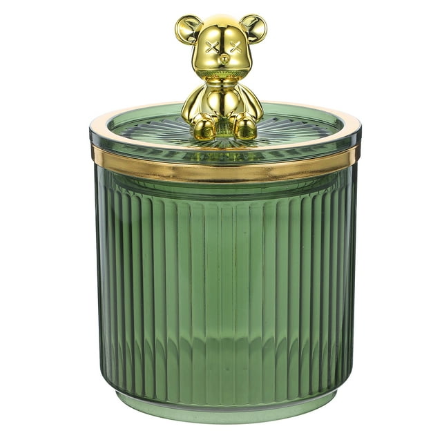 Simple Style Storage Jar Cartoon Figurine Decoration Canister Acrylic Transparent Sundries Can