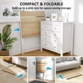 thumbnail image 4 of HOMCOM Foldable Computer Desk with Monitor Shelf, Natural Wood, 4 of 10