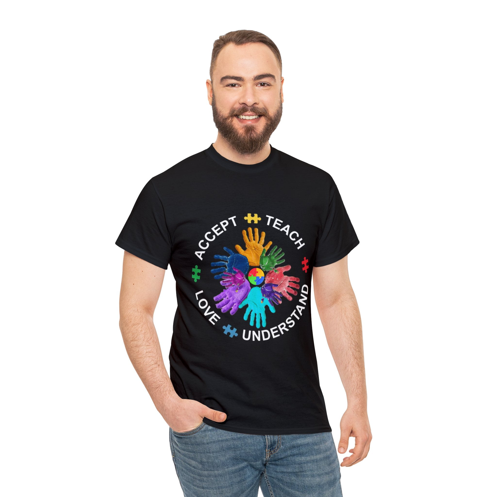 Autism Awareness Shirt, Teach Accept Understand Love Shirt ID-0217-OPMG