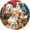"Picnic Basket Pups" Round Puzzle, 500 Pieces