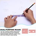 thumbnail image 5 of Uxcell Geometry Set, 8 Inch Aluminum Ruler & 2 Triangles, Metal Protractor Ruler Math Drafting Measuring Tool, Gradient Blue, 5 of 7