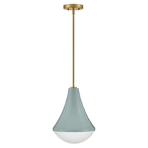 83417SF Lark Haddie - 8W 1 LED Medium Pendant-14.75 Inches Tall and 11 Inches Wide-Seafoam Finish