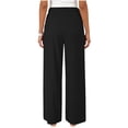 thumbnail image 3 of Diufon Black Linen Pants Women Summer Boho Wide Leg Palazzo Pants Casual Drawstring High Waisted Trousers with Pockets, 3 of 9