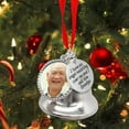 thumbnail image 2 of iju7gthy Silver Bell Hangs Heat Transfer Photo Bell Pendant Christmas Bell Commemorative Relatives Ornament Christmas Commemorative Ornament Christmas Gift, 2 of 4