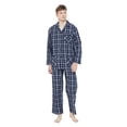 thumbnail image 2 of GLOBAL Men 100% Cotton Pajama Set For Men Lightweight Soft Nightwear Long Sleeves PJS With Pockets, 2 of 5