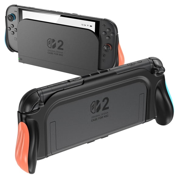Grip Case for Nintendo Switch 2 (2025), Dockable, Ergonomic, Anti-Slip Handle, Lightweight Protective Cover