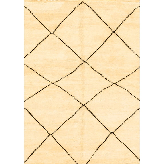 Ahgly Company Indoor Rectangle Oriental Brown Modern Area Rugs, 5' x 7'