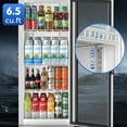 thumbnail image 3 of Coolski 21 inch 6.5 cu. ft. Single Tempered Glass Door Beverage Refrigerator in Sliver, LED Light, Adjustable Shelves, ETL Listed, 3 of 9