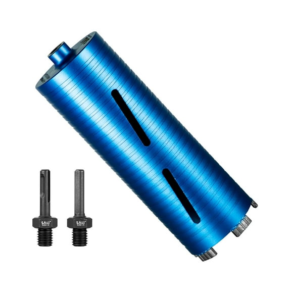 SALI Mèches de Perceuse à Noyau Diamant 3 1/2 Pouces de Diamètre 10 Pouces/254mm de Profondeur de Perçage 5/8-11 Pouces Mèche à Filetage Segments Soudés au Laser pour Béton Durci avec Brique, B