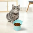 thumbnail image 5 of Sulaicai Tilted Elevated Cat Food Bowl - Cats Bowls Whisker Friendly Anti Vomiting Slanted Feeding Bowls Cute Shallow for Cats and Small Dogs (1Pcs, Light Blue), 5 of 8