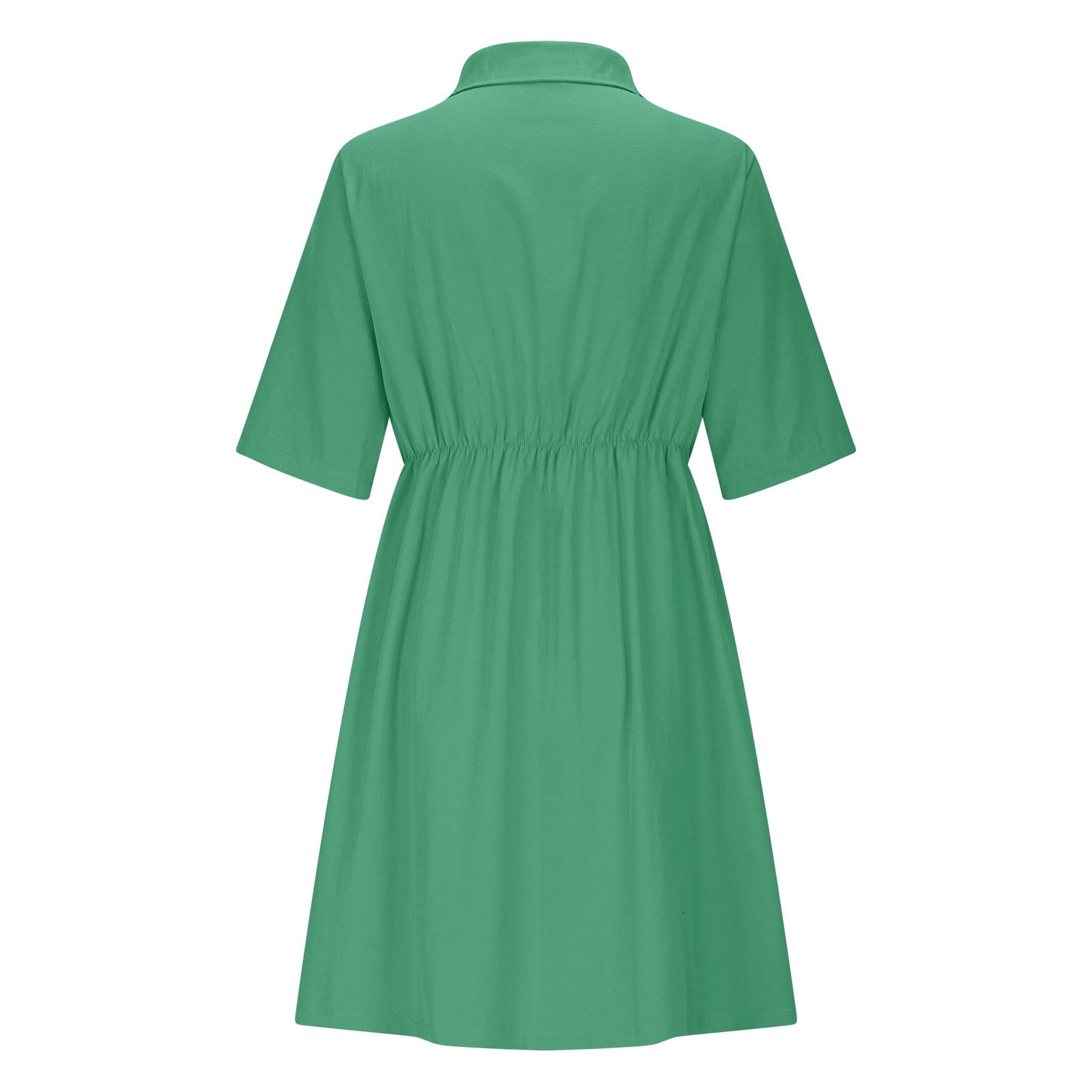 Women Short Sleeve Zipper Casual Dress Loose Athletic Dresses Solid Zip Up Summer Sundress 2025 Fashion