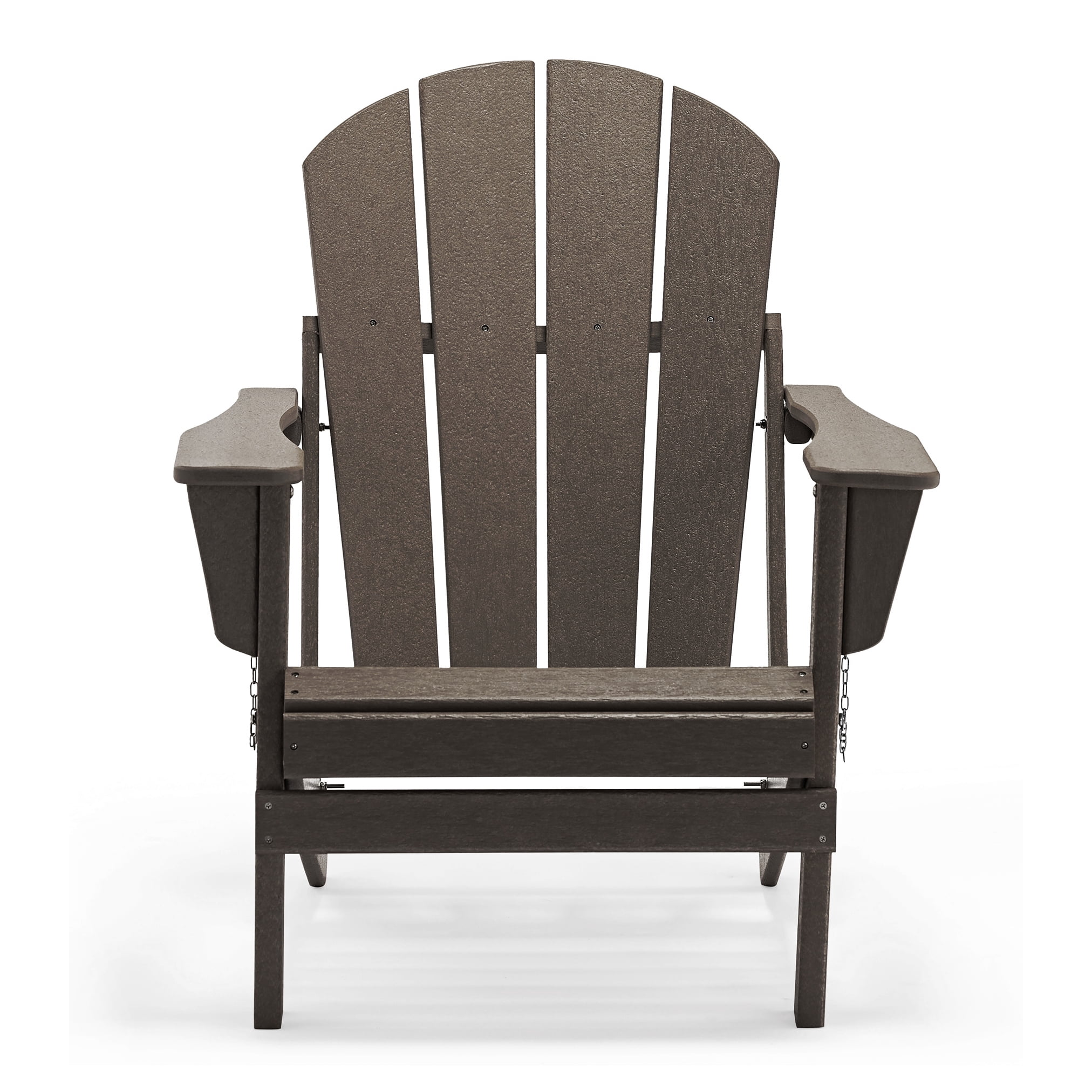 PORCHSIDE Outdoor Folding Adirondack Chair (Set of 2), Dark Brown