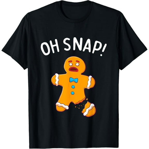 Gingerbread Man Oh Snap Christmas Funny Cookie Baking Gift Short Sleeve T-Shirt