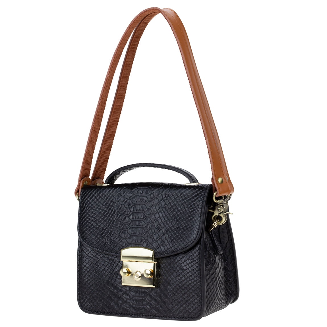 ALLZEDREAM Genuine Cowhide Leather Shoulder Strap 2-Pack with Canvas Backing & Antique Brass Clasps (23.6"x0.8")