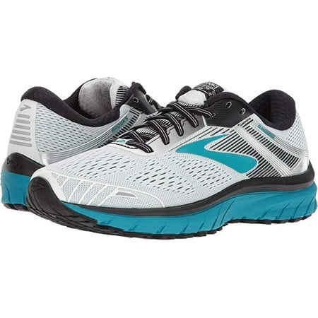 Brooks Women's Adrenaline GTS 18 Running Shoe, White/Black/Teal, 6 B(M) (Brooks Best Cushioned Shoe)