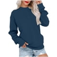 thumbnail image 2 of Warop Womens Mock Neck Sweatshirts Oversized Long Sleeved Pullover Tops Casual Loose Fall Fashion Outfits, 2 of 9