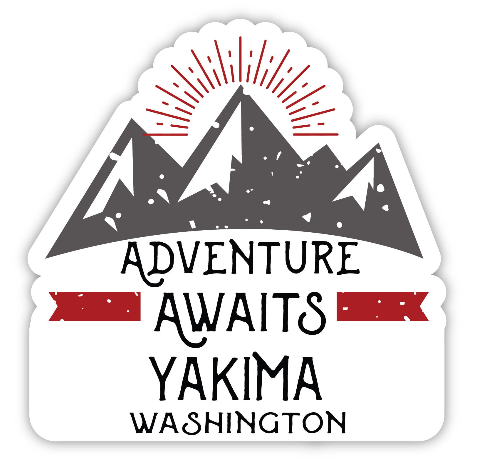 Retro City Of Yakima Mountain Sticker Vinyl Decal Wall Laptop Window Car Bumper Sticker 5 