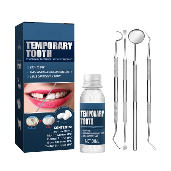 Alvantor Temporary Teeth Replacement Kit, DIY Halloween Vampire Teeth Decorative Cosplay Set