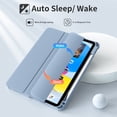 thumbnail image 4 of DWPSG Case for iPad (A16) 11th/10th Generation (2025/2022) with Pencil Holder, Clear Transparent Back Shell Slim Stand Shockproof Tablet Cover, Auto Wake/Sleep,Blue, 4 of 10