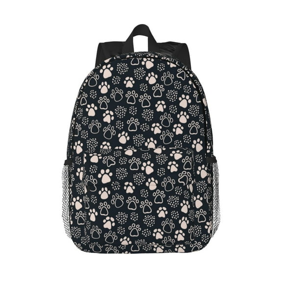 Easygdp Dog Paw Mochila Ligera de 15 Pulgadas para Estudiantes, Mochila Cómoda para la Escuela y Viajes, Correas Ajustables