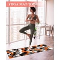 thumbnail image 2 of Abstract Stripes Yoga Towel for Hot Yoga Non Slip, Retro Modern Orange Black Gray Lines Yoga Mat Towel Absorbent Yoga Sweat Towels Microfiber Hot Yoga Blanket for Bikram Pilates 26"x74", 2 of 7