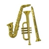 Gold Plastic Musical Instruments 17"-21" - 12 Pack (3/Pkg)