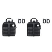 Decodeary Black Easy To And Clean First Aid Kits Bag Foldable Outdoor Bag black 2Set