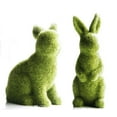 thumbnail image 1 of TheFound Imitation Moss Rabbit Resin Sculpture Garden Ornament (Green), 1 of 4