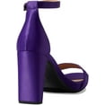 thumbnail image 4 of Naturalizer Women's Joy Heeled Sandals Purple Satin Fabric 6W, 4 of 5