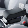 thumbnail image 4 of Car Armrest Box Height Pad Universal Central Elbow Rest Support Leather Auto Armrest Cover with Tissue Holder, 4 of 5