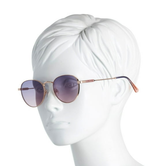 BEBE Women's Gold Tone Metal Frame Round Sunglasses (Gold, 900410)