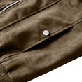 thumbnail image 6 of IhhxPro Men's Vintage-Inspired Leather Look Bomber Jacket with Pockets Fit Zip-Up Retro Classic Motorcycle Outerwear Casual Slim M-4XL, 6 of 9