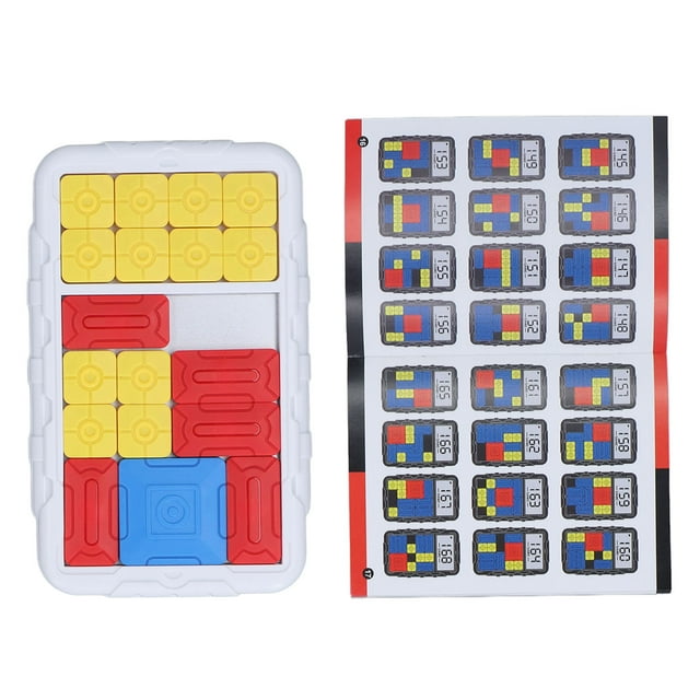 Challenges Slide Board Toy, Slide Puzzle Board Toy Endless Fun Finger Exercise Portable Size For Travel Play White,Black